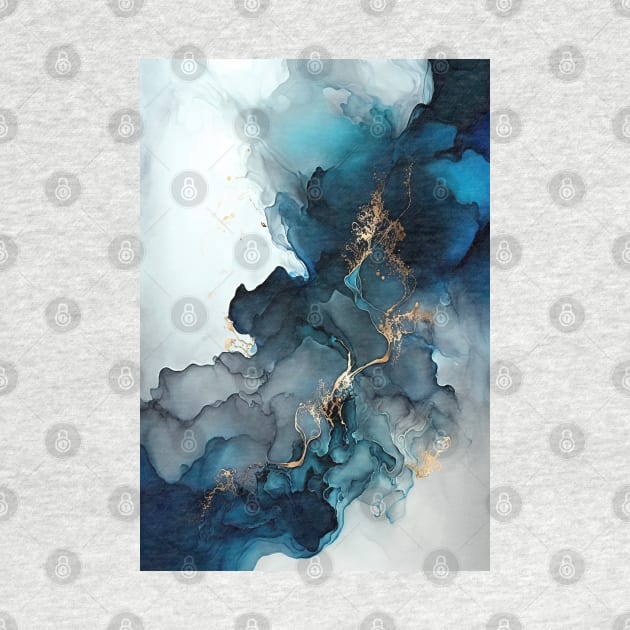 Blue Solution - Abstract Alcohol Ink Art by inkvestor